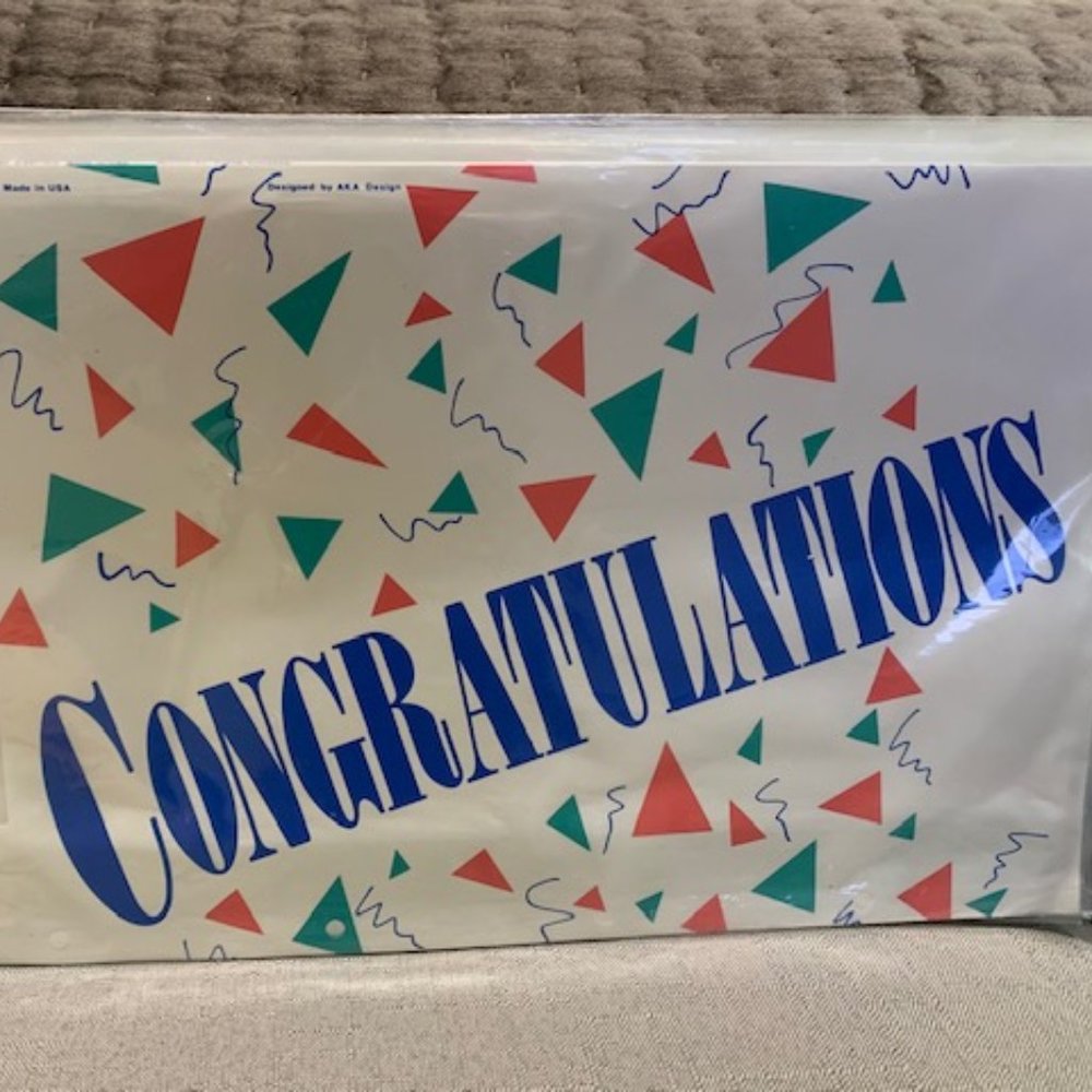 "Congratulations" Vinyl Magnetic Mailbox Cover NIB